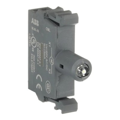 ABB MLBL Series Light Block White LED Indicator 60 V AC/DC, 44mm Height, Screw Terminal 1SFA611621R1035 MLBL-03W