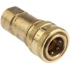 Parker Brass Hydraulic Quick Connect Coupling Female G 1/4 in, Zinc Plated 1000 psi BH2-60-BSPP