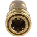Parker Brass Hydraulic Quick Connect Coupling Female G 1/4 in, Zinc Plated 1000 psi BH2-60-BSPP