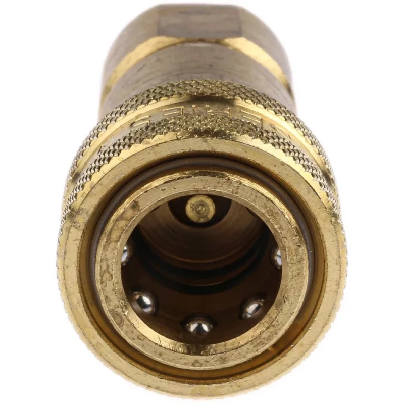 Parker Brass Hydraulic Quick Connect Coupling Female G 1/4 in, Zinc Plated 1000 psi BH2-60-BSPP