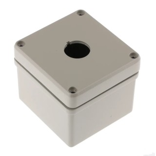 Eaton Pebble Grey Aluminium RMQ-Titan Push Button Enclosure 1 Hole 22 mm Diameter 118457 M22-I1M-SAL