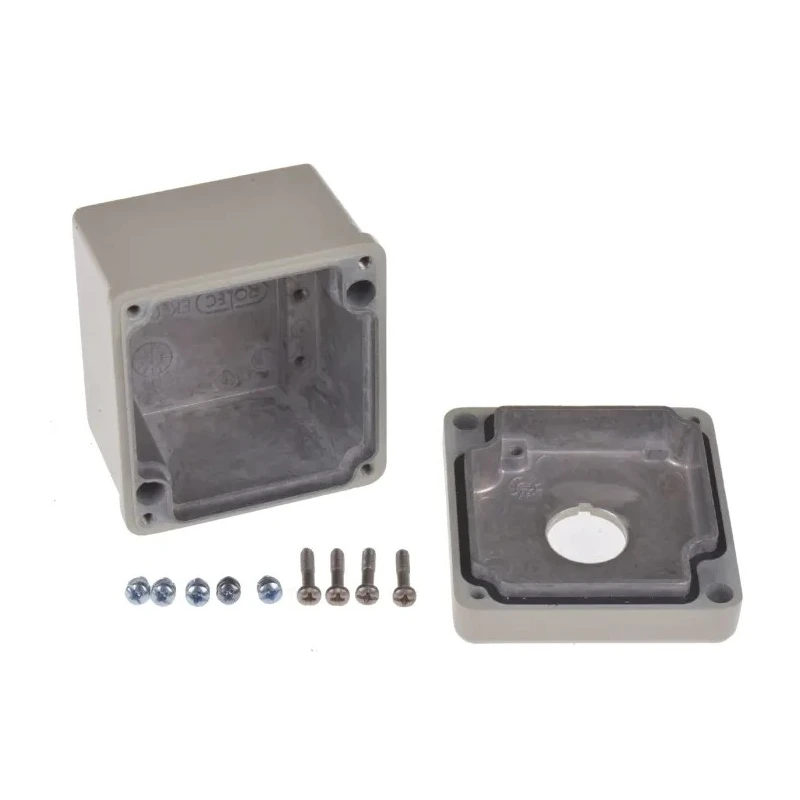 Eaton Pebble Grey Aluminium RMQ-Titan Push Button Enclosure 1 Hole 22 mm Diameter 118457 M22-I1M-SAL
