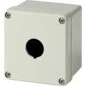 Eaton Pebble Grey Aluminium RMQ-Titan Push Button Enclosure 1 Hole 22 mm Diameter 118457 M22-I1M-SAL