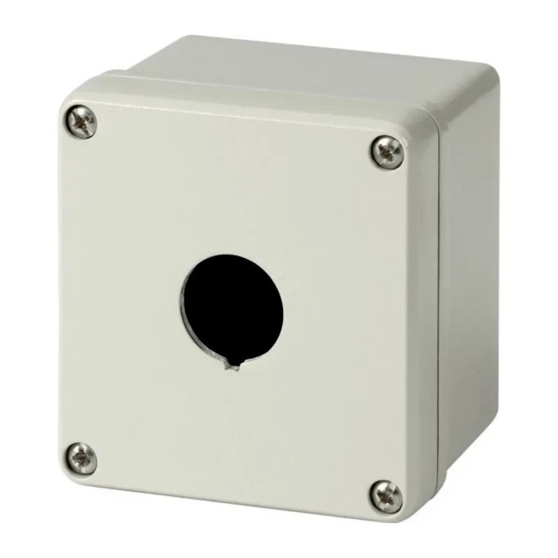 Eaton Pebble Grey Aluminium RMQ-Titan Push Button Enclosure 1 Hole 22 mm Diameter 118457 M22-I1M-SAL