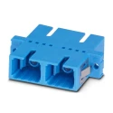 Phoenix Contact SC Single Mode Fibre Optic Adapter Blue Plastic Housing 0.2dB Insertion Loss 1208086