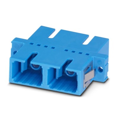 Phoenix Contact SC Single Mode Fibre Optic Adapter Blue Plastic Housing 0.2dB Insertion Loss 1208086