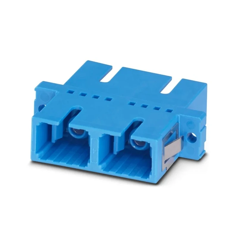 Phoenix Contact SC Single Mode Fibre Optic Adapter Blue Plastic Housing 0.2dB Insertion Loss 1208086