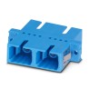 Phoenix Contact SC Single Mode Fibre Optic Adapter Blue Plastic Housing 0.2dB Insertion Loss 1208086