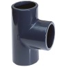 Georg Fischer Plastic Pipe Fitting 90° Solvent Weld Equal Tee Grey PVC-U 16 bar 71mm 721200111
