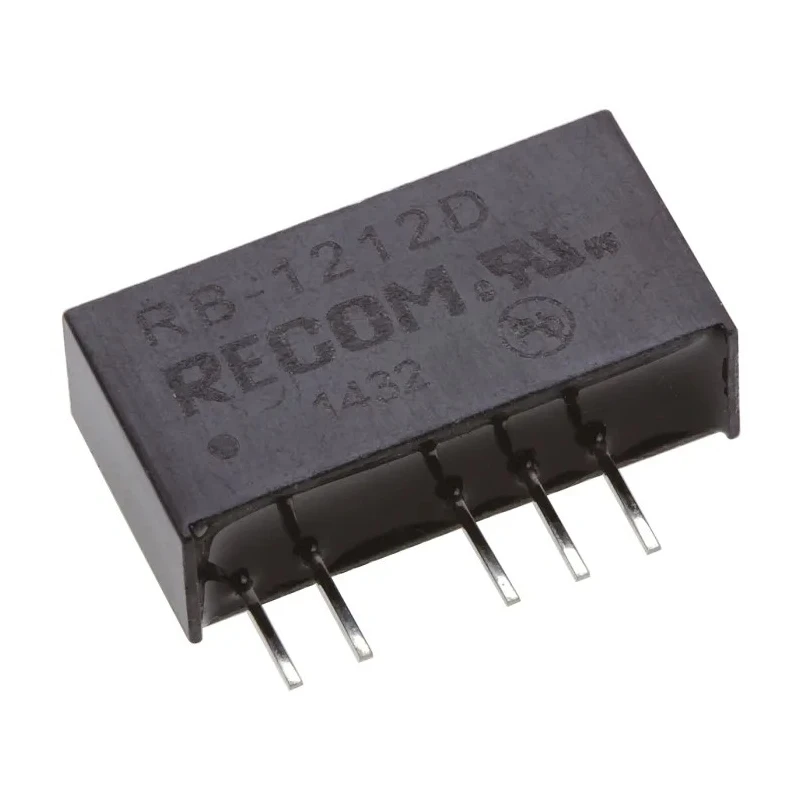 Recom DC/DC Converter Dual Output 12V DC -12V DC 42mA 12V DC Input 10.8V Minimum Input 1W Through Hole Mount RB-1212D