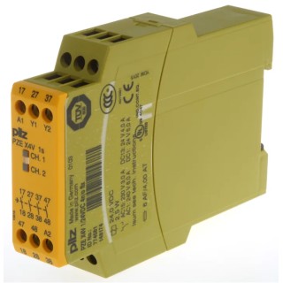 Pilz 24V DC Safety Relay with 4 Safety Contacts, Screw Terminal, DIN Rail Mount, PZE X4V 774581