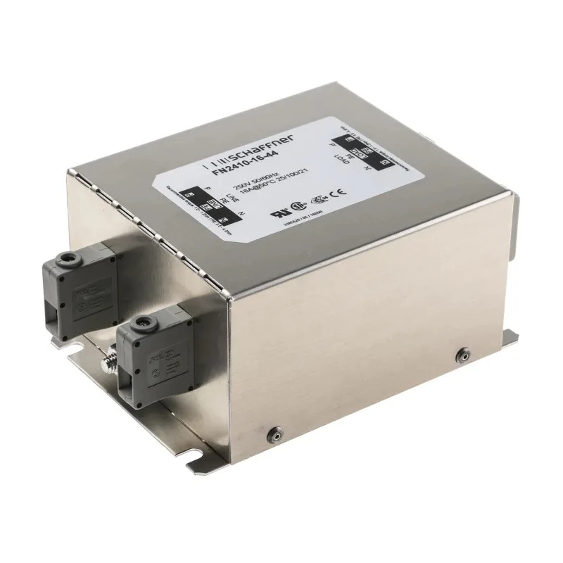Schaffner 16 A 250V AC 400Hz Chassis Mount EMC Filter Terminal Block 1 Phase FN2410