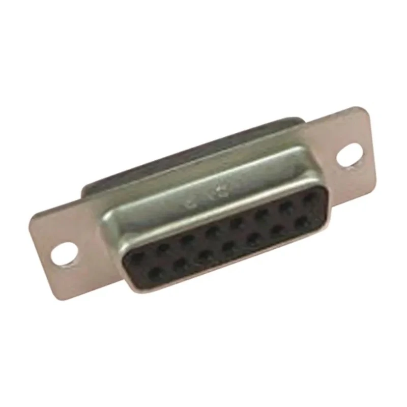 JAE 15 Way Straight Panel Mount Female D-Sub Connector, Steel Housing, Gold Plated Copper Alloy Contacts DA-15SF-N