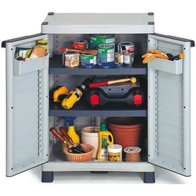 RS PRO Polypropylene Grey Base Cabinet 700 mm x 438 mm x 976 mm 351-2613