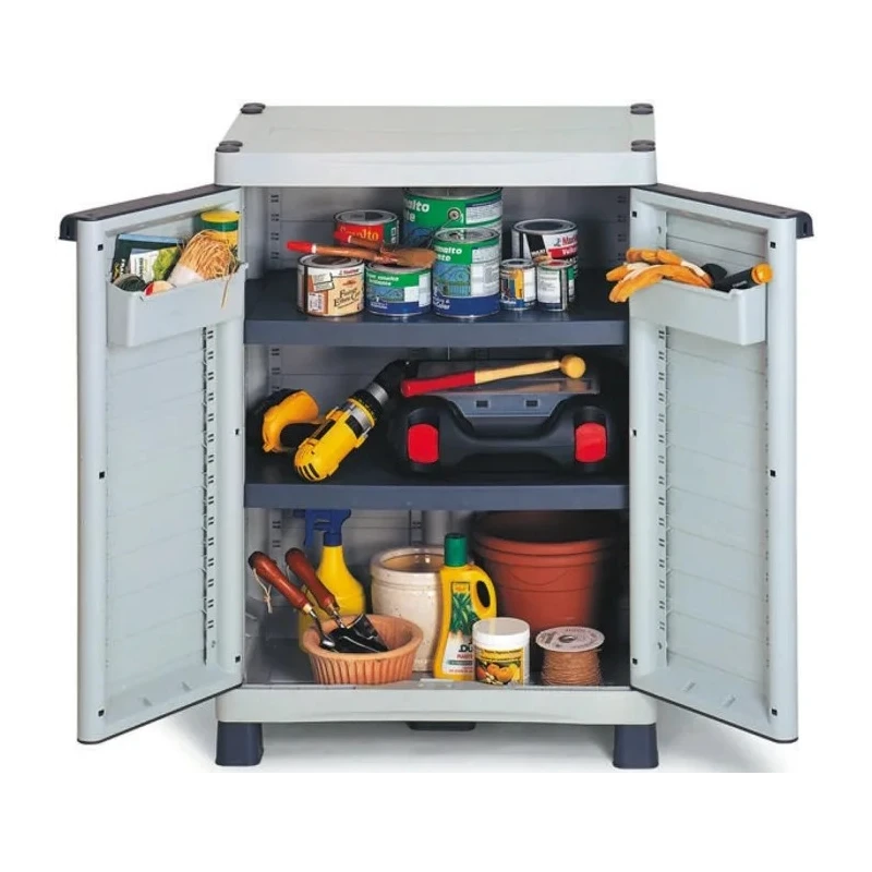 RS PRO Polypropylene Grey Base Cabinet 700 mm x 438 mm x 976 mm 351-2613