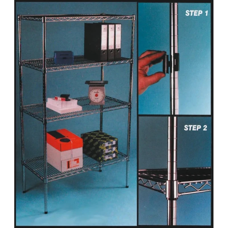 RS PRO Chrome-Plated Steel Silver Wire Shelf 610mm 374-1647