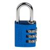 ABUS Combination Padlock Steel Aluminium Safety Padlock Weatherproof 5 mm Shackle 30mm Body 145/30 Blue