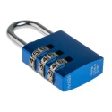 ABUS Combination Padlock Steel Aluminium Safety Padlock Weatherproof 5 mm Shackle 30mm Body 145/30 Blue