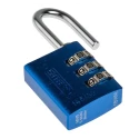 ABUS Combination Padlock Steel Aluminium Safety Padlock Weatherproof 5 mm Shackle 30mm Body 145/30 Blue