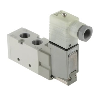 SMC Pneumatic Directional Control Valve Pilot Actuated G 1/4 Port Size 5 Ports Die Cast Aluminium Body 24V DC VF3000