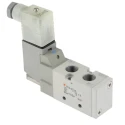 SMC Pneumatic Directional Control Valve Pilot Actuated G 1/4 Port Size 5 Ports Die Cast Aluminium Body 24V DC VF3000