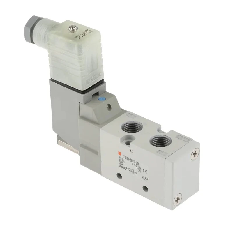 SMC Pneumatic Directional Control Valve Pilot Actuated G 1/4 Port Size 5 Ports Die Cast Aluminium Body 24V DC VF3000