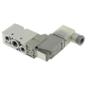 SMC Pneumatic Directional Control Valve Pilot Actuated G 1/4 Port Size 5 Ports Die Cast Aluminium Body 24V DC VF3000
