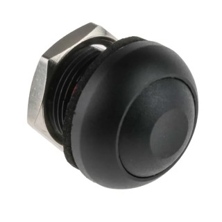 ITW Switches RS PRO Miniature Push Button Switch Momentary Panel 13.6 mm Cutout SPST Black LED IP67 50 V DC 32 V AC 734-6704