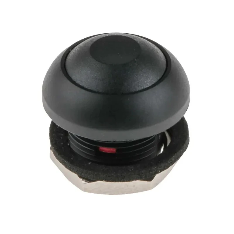 ITW Switches RS PRO Miniature Push Button Switch Momentary Panel 13.6 mm Cutout SPST Black LED IP67 50 V DC 32 V AC 734-6704