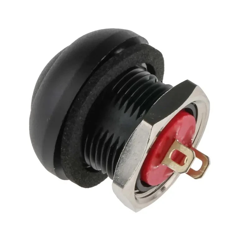 ITW Switches RS PRO Miniature Push Button Switch Momentary Panel 13.6 mm Cutout SPST Black LED IP67 50 V DC 32 V AC 734-6704