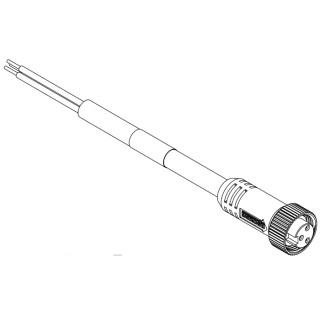 Brad from Molex Sensor Actuator Cable Female 3 Way 7/8 In Circular Straight to 3 Way Unterminated, 3.6 m 1300060232