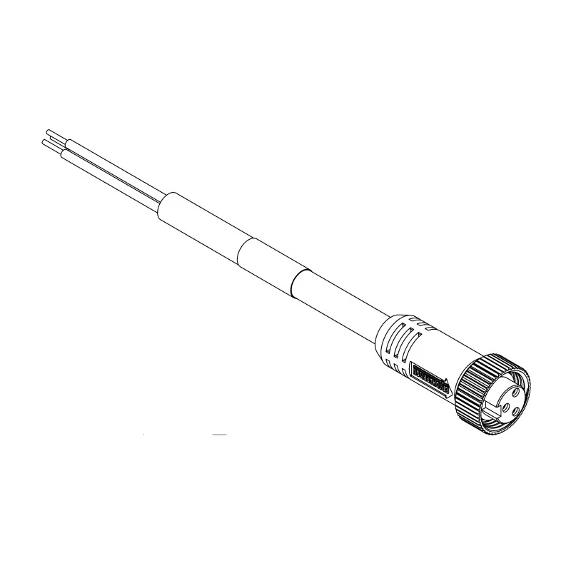 Brad from Molex Sensor Actuator Cable Female 3 Way 7/8 In Circular Straight to 3 Way Unterminated, 3.6 m 1300060232