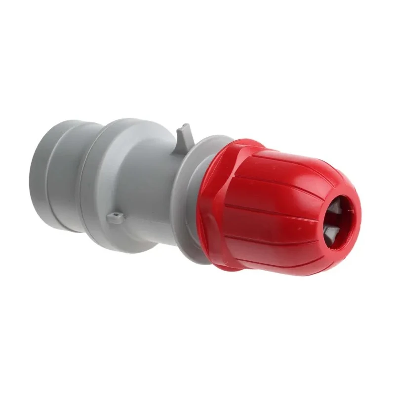 Scame IP44 Red Cable Mount 3P+N+PE Straight Industrial Power Connector Adapter, 16A, 415V Phase Inverter IP44