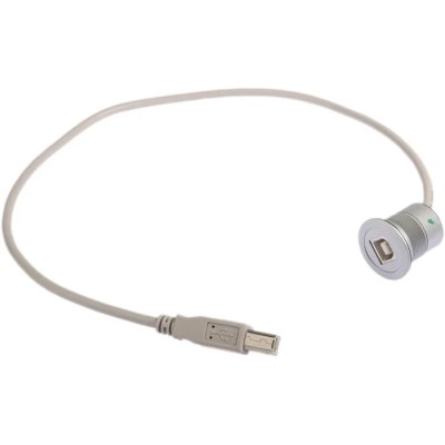 HARTING USB Cable Male USB Type B to Male USB 2.0, Grey, 500 mm 09454521910