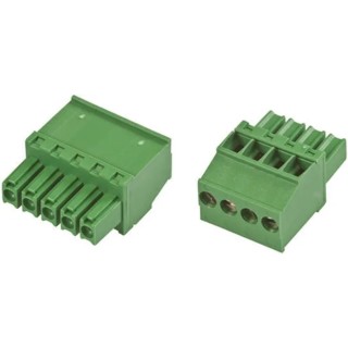 TE Connectivity Pluggable Terminal Block 4-Contact 3.5 mm Pitch 1 Row 300V Nylon Housing Male Connector 1986371-4