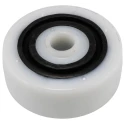 Tente White Polyamide Trolley Wheel 320 kg Load Capacity, 100mm Diameter, 36mm Width, Roller Bearing HUR100/36X12PAF White