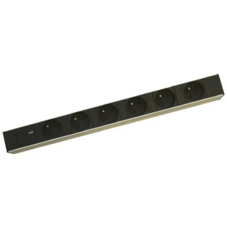RS PRO 6 Gang 16A 230V AC Power Distribution Unit Power Strip with 2.5m Cord Type E 755-3974