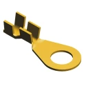 TE Connectivity Uninsulated Ring Terminal Brass Contact Yellow 10 Stud Size 20 AWG to 16 AWG 19.41mm Length 60394-1