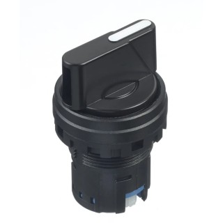 Idec IDEC HW Series 3 Position Selector Switch Head 22 mm Cutout, White, Black Handle, IP20 HW1S-3T