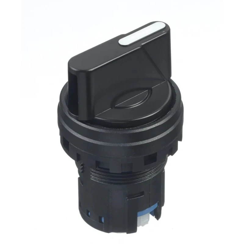 Idec IDEC HW Series 3 Position Selector Switch Head 22 mm Cutout, White, Black Handle, IP20 HW1S-3T