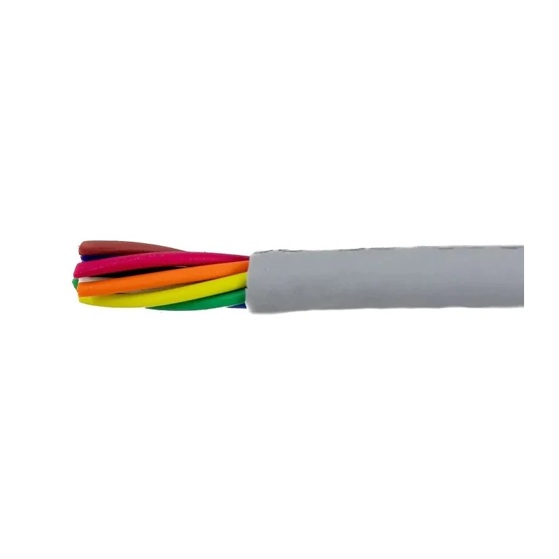Alpha Wire Ecogen Ecocable Mini Control Cable 8 Cores 0.09mm² 28 AWG Unscreened 300 V Grey Modified Polyphenylene 78008 SL005