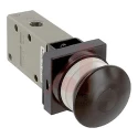 SMC Push Button Pneumatic Manual Control Valve VM400 Series Rc, 1/8 in NPT, Black Control Button, 4 Ports NVM430-N01-30B