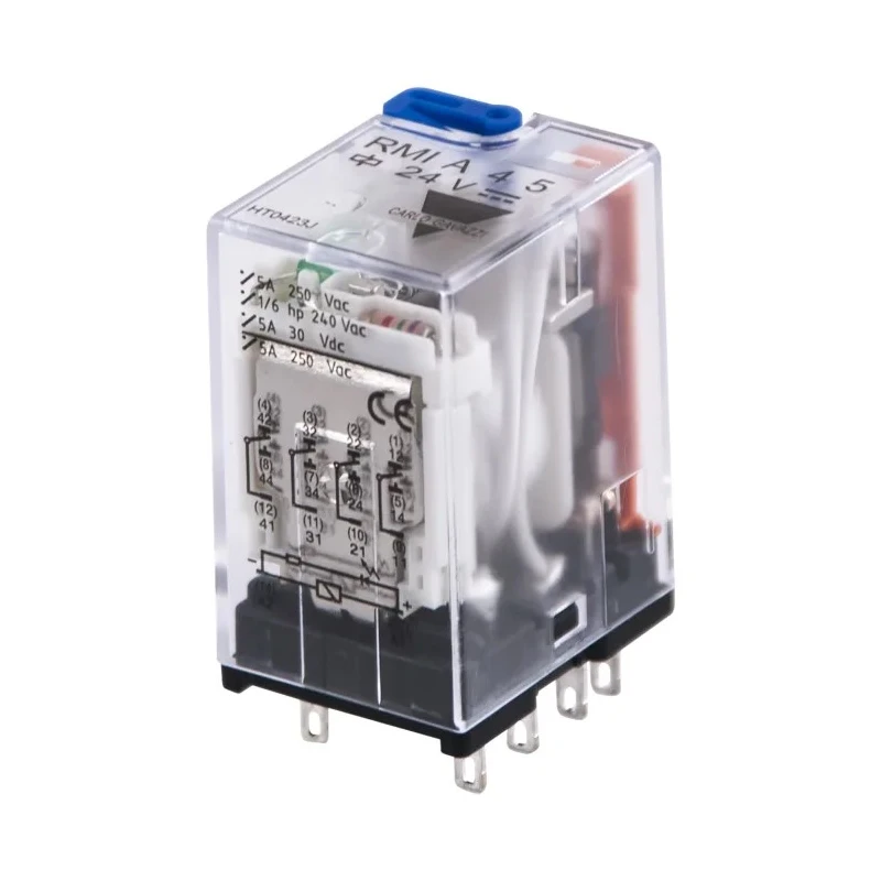 Carlo Gavazzi Electromechanical Interface Relay, 24V dc Control, 5A Load, 30V dc Load, DIN Rail Mount RMIA4524VDC