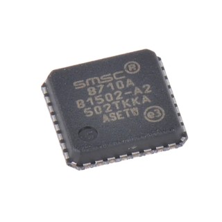 Microchip 32-Pin QFN Ethernet Transceiver 1.62 V to 3.3 V 100 Mbps RMII Full Duplex/Half Duplex LAN8710A-EZC-TR