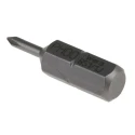 Wera Screwdriver Bit, 25 mm Drive Size, PH00 Phillips Tip, Plastic & Stainless Steel, Chrome Plated  PH00
