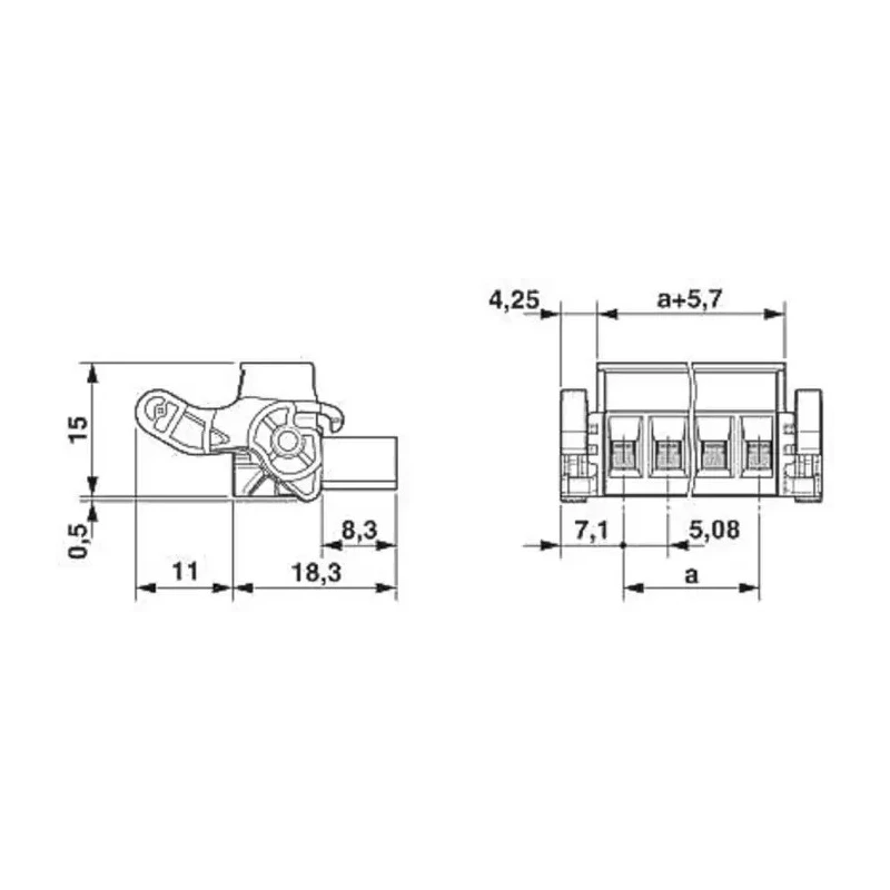 Phoenix Contact MSTB 2.5/3-ST-5.08-LR Series Pluggable Terminal Block, 3-Contact, 5.08 mm Pitch, 1 Row, 630 V, 12 A 1808899