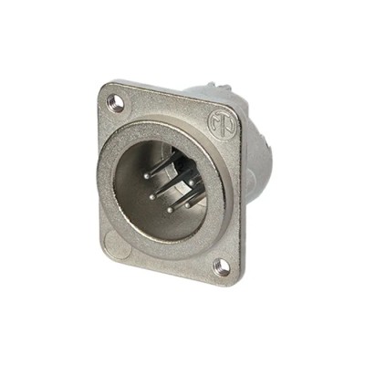 Neutrik Chassis XLR Connector, Straight Orientation, 50V, 7.5A Current, 5 Contacts, Silver over Nickel Plating RSNC5MD-LX-M3