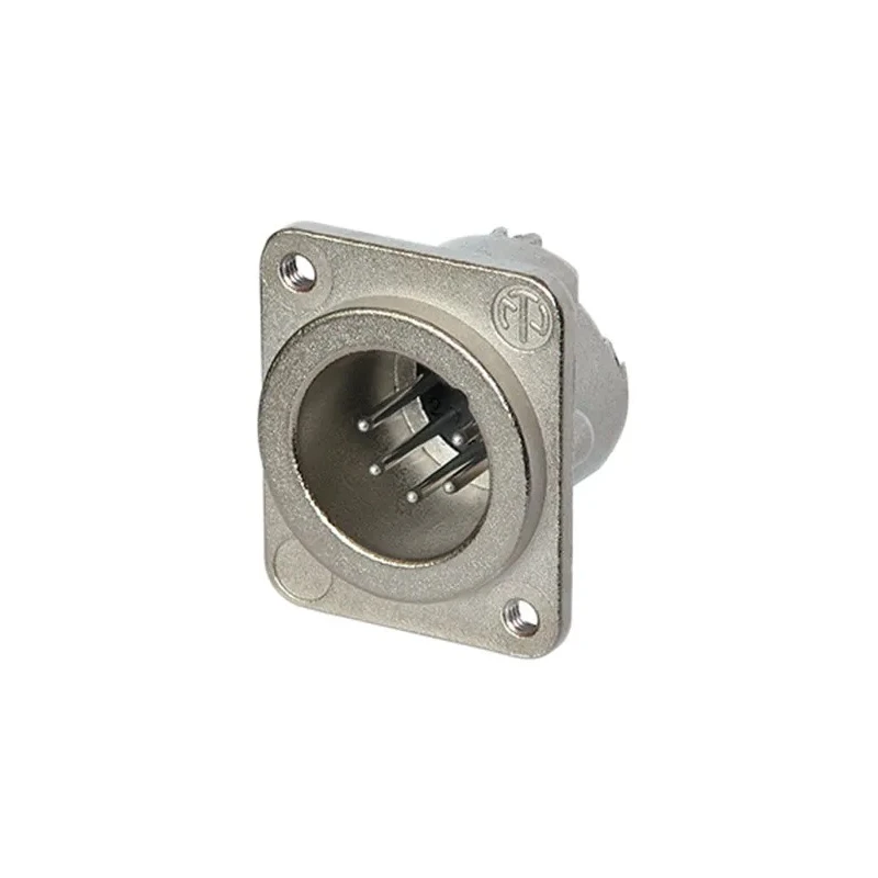 Neutrik Chassis XLR Connector, Straight Orientation, 50V, 7.5A Current, 5 Contacts, Silver over Nickel Plating RSNC5MD-LX-M3
