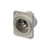 Neutrik Chassis XLR Connector, Straight Orientation, 50V, 7.5A Current, 5 Contacts, Silver over Nickel Plating RSNC5MD-LX-M3