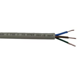 RS PRO 3 Core Power Cable Grey 2.5mm² 70°C 100 m Polyvinyl Chloride 902-8325